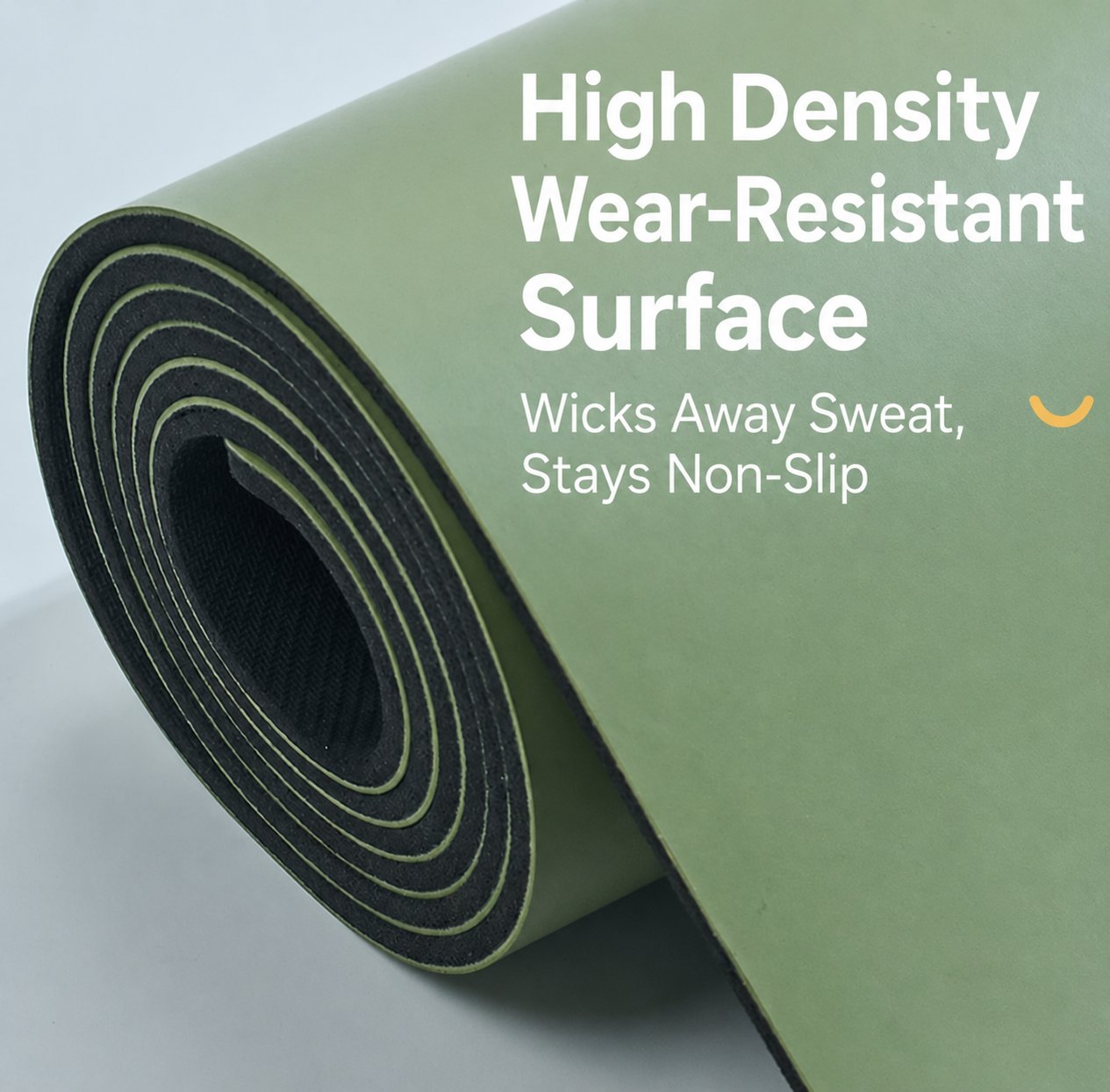 High density wear-resistant yoga mat surface