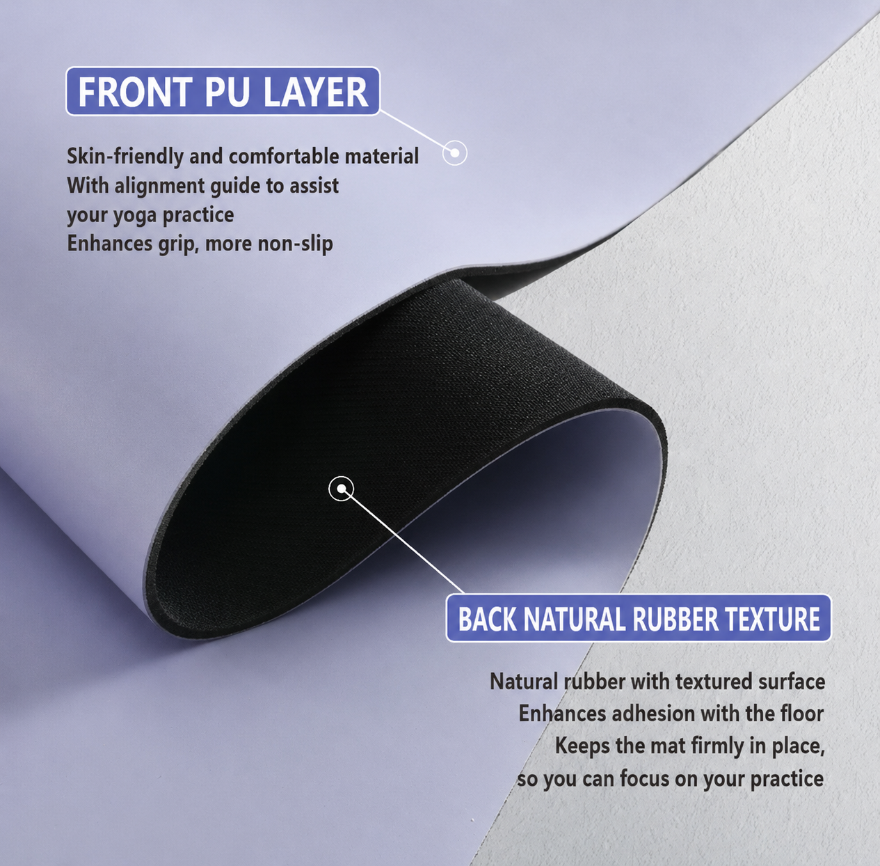 Natural rubber mat construction